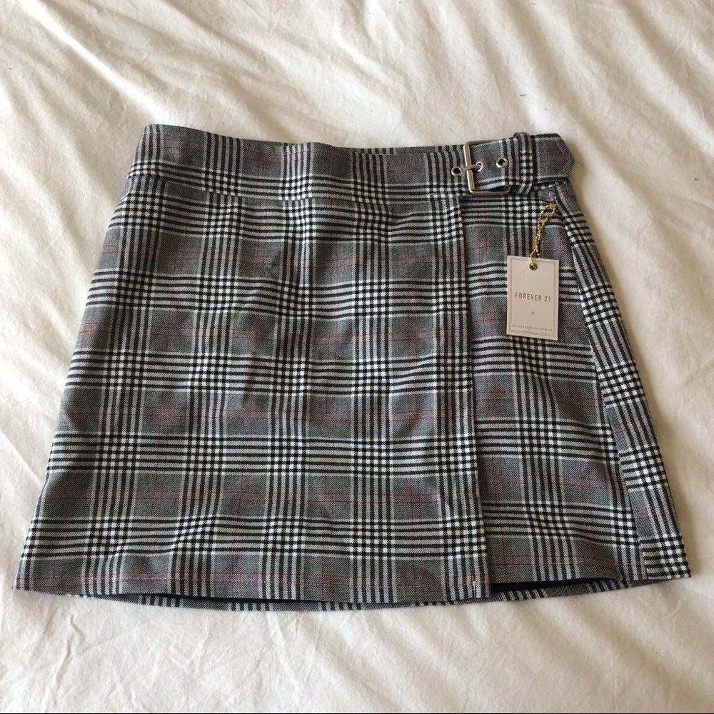 F21 Plaid Mini Skirt